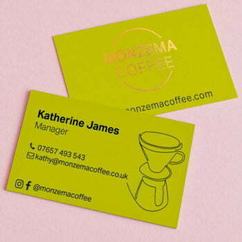 coloured business cards
