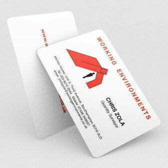 Business card with rounded corners